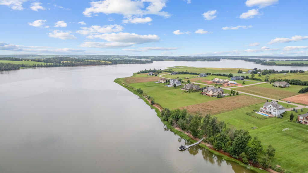 Prince Edward Island subdivision landscape and water