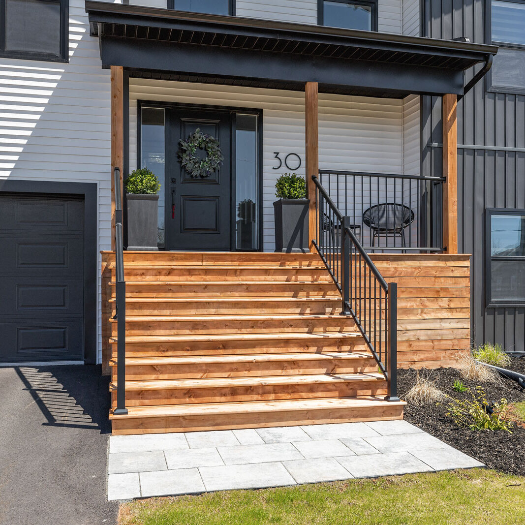 front steps of house